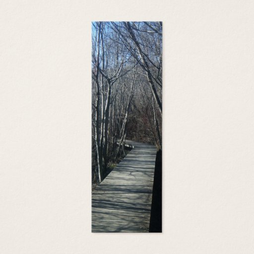 Customizable Walk Path Nature Bookmark Business Card Template