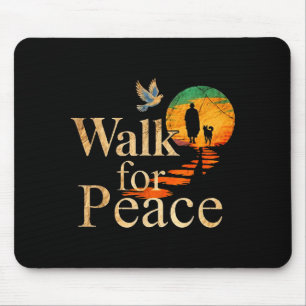 Walk peace 2026 world peace monks with aloka dogWa Mouse Pad