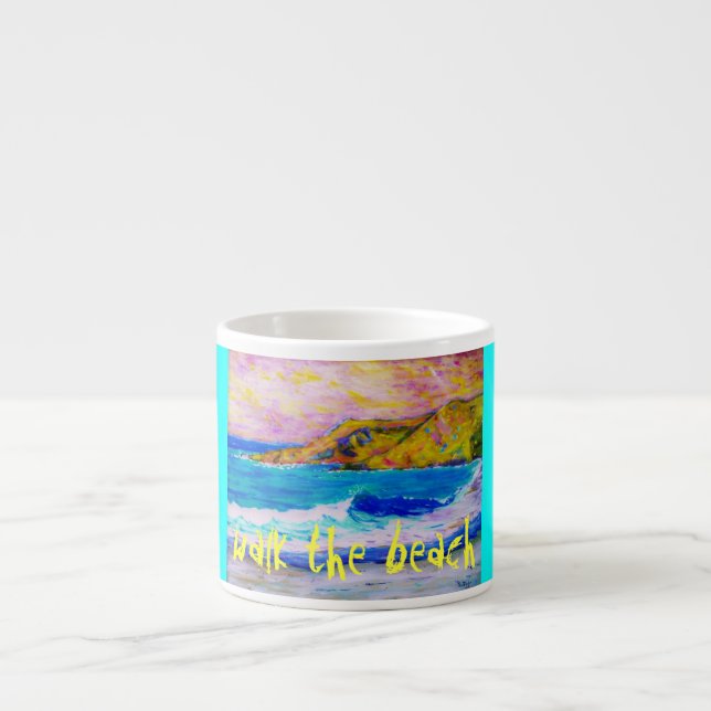 walk the beach espresso cup (Front)