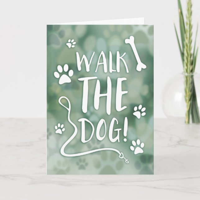 walk the dog holiday card (Front)