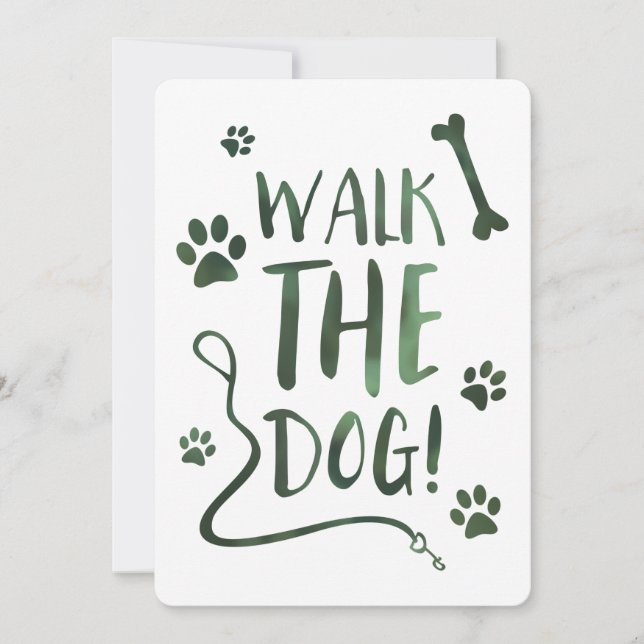 walk the dog invitation (Front)
