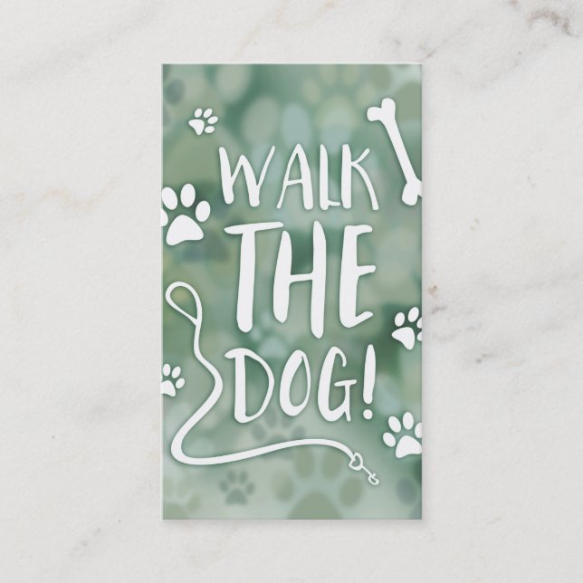 walk the dog loyalty card bokeh (Front)