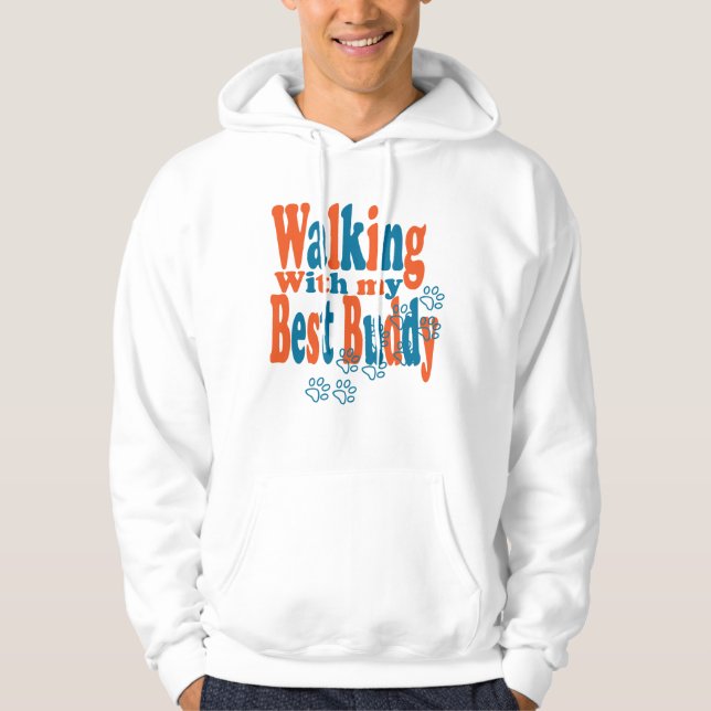 Walk the dog men hooded sweatshirt (Front)