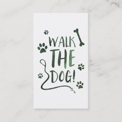 walk the dog stamp card bokeh