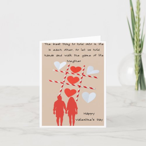 Walk the Game of Life Together Valentines Card