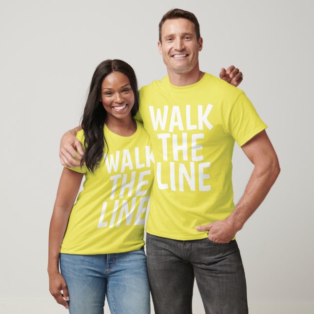 WALK THE LINE, Black T-shirts & Sweatshirts (Unisex)