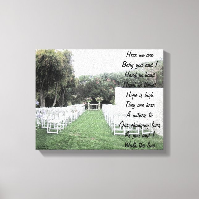 Walk the line canvas print (Front)