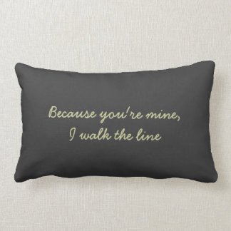 Walk the line throw pillow