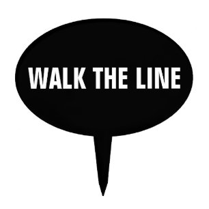 WALK THE LINE WEDDING CAKE TOPPER