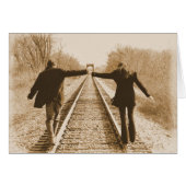 Walk the Rails Together - Blank Inside Card (Front Horizontal)
