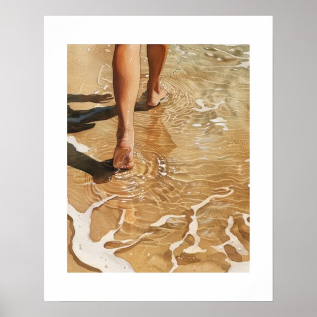 walk through the shore waves poster (Front)