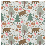 Walk Through the Woods on Pale Blue Fabric