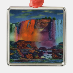 Walk to Cave of the Winds at Night Metal Ornament
