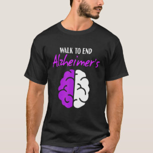Walk To End Alzheimers Disease Month Purple Alzhei T-Shirt