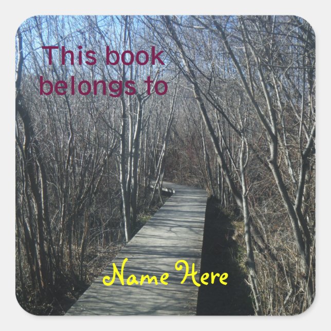Walk Way This book belongs To, Bookplate Sticker (Front)