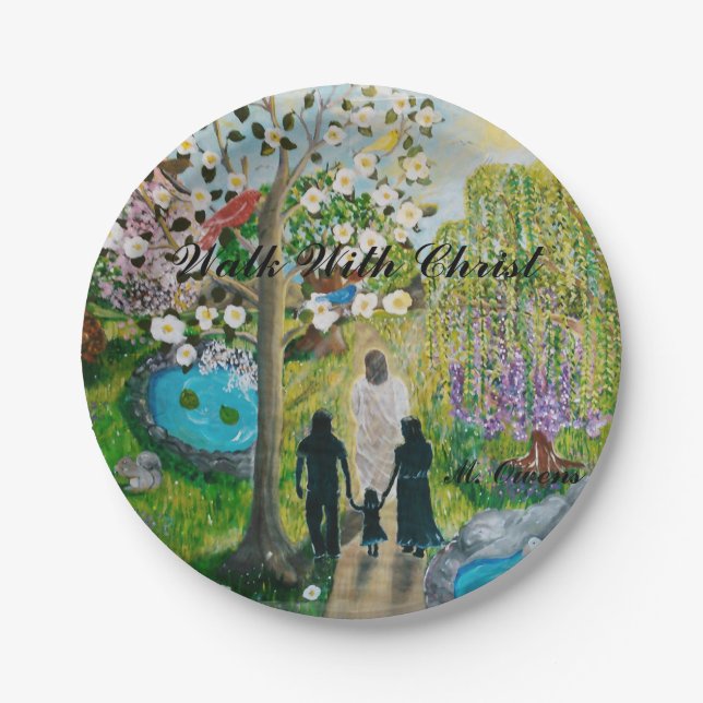 Walk With Christ 7" Custom Paper Plates (Front)