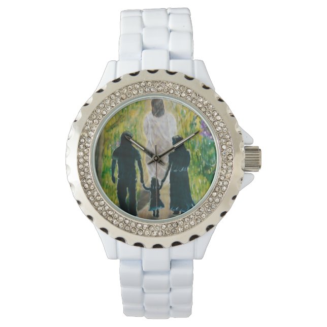 Walk With Christ Women Rhinestone Watch (Front)