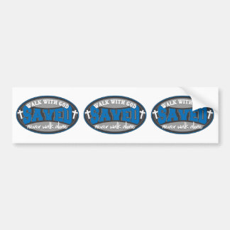 Walk With God(Blue) Bumper Sticker