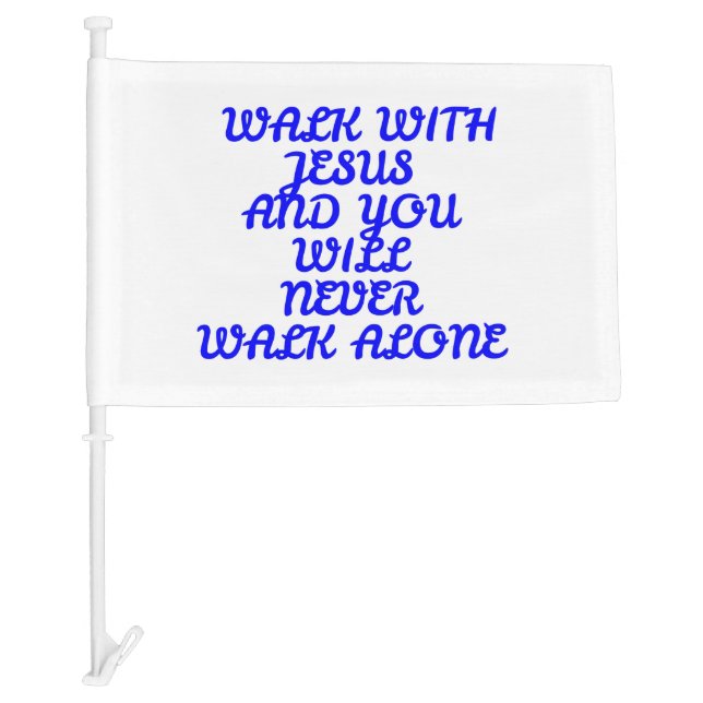 WALK WITH JESUS CAR FLAG (Front)
