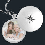 Walk With Me Today Mom Wedding Memorial Locket Necklace<br><div class="desc">Personalize this pretty locket with a photograph of your mom so you can carry her with you on your wedding day.</div>