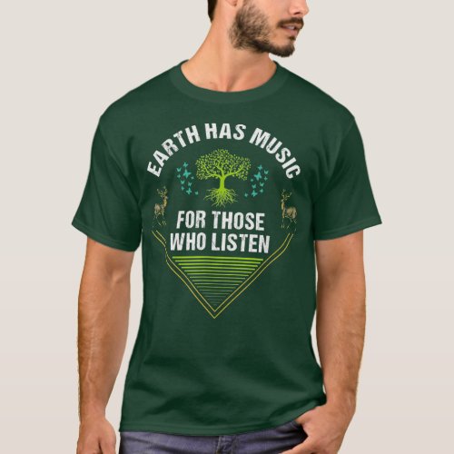 Walk with Nature Earth Music Hiking Themed T T_Shirt