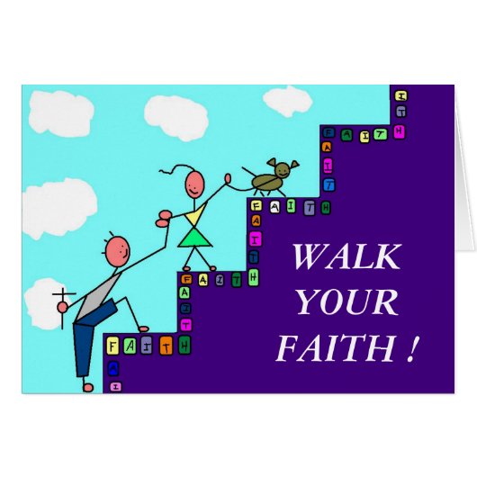 WALK YOUR FAITH ! CARDS (Front Horizontal)