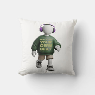 Walk Your Own Beat Throw Pillow