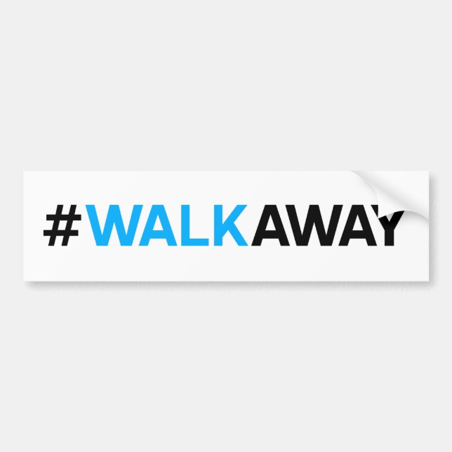 #WalkAway Bumper Sticker (Customizable Color) (Front)