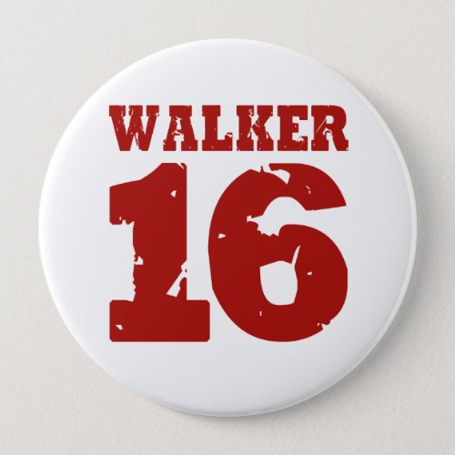 Walker 16 Campaign Jersey Distressed Button