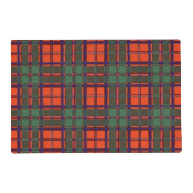 Walker clan Plaid Scottish kilt tartan Placemat (Front)