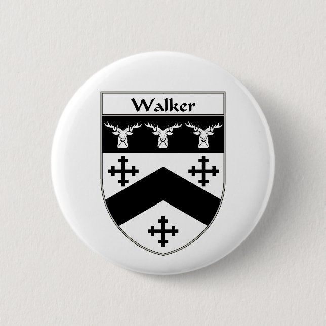 Walker Coat of Arms/Family Crest Pinback Button (Front)