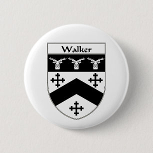 Walker Coat of Arms/Family Crest Pinback Button