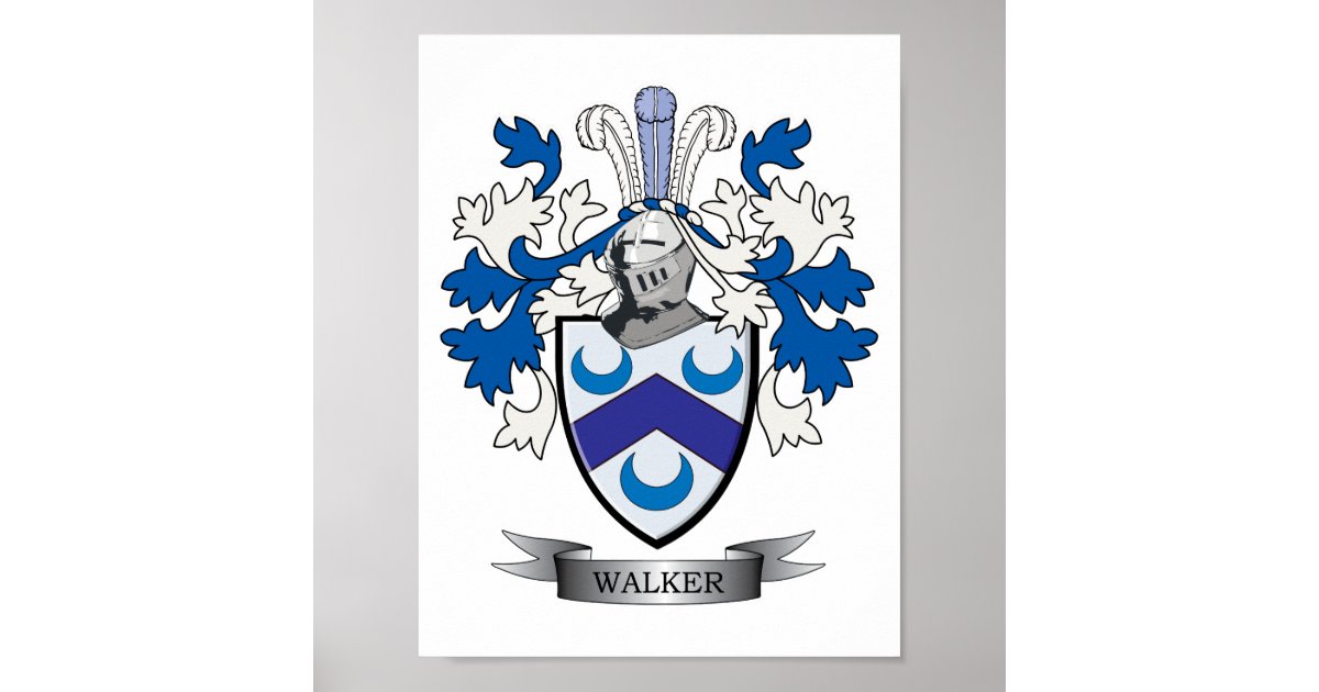 Walker Coat Of Arms Poster Zazzle Com