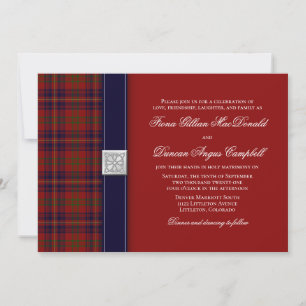 Walker Evening Tartan Celtic Wedding Invitation