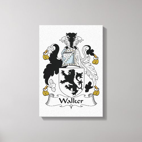 Walker Family Crest Canvas Print