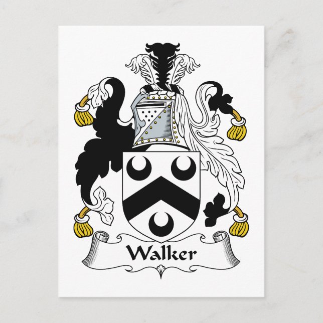 Walker Family Crest Postcard (Front)