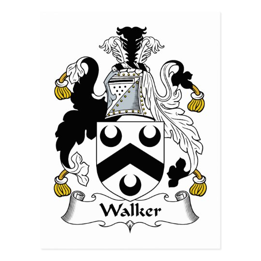 Walker Family Crest Postcard