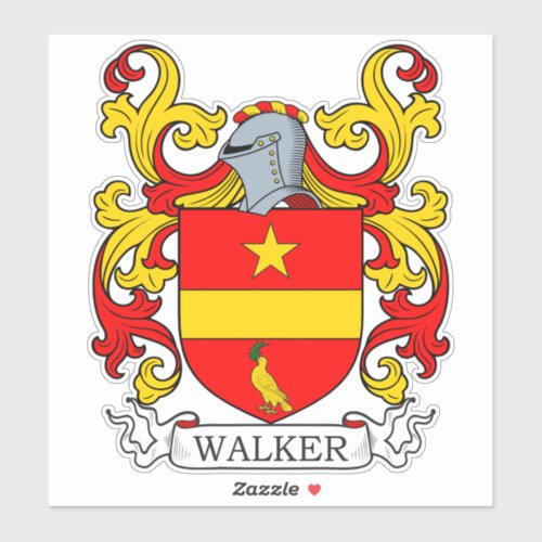 Walker Family Crest Sticker