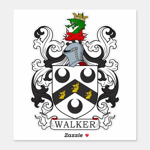 Walker Family Crest Sticker