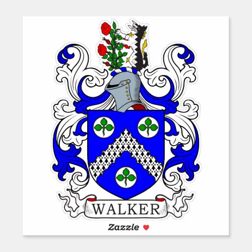 Walker Family Crest Sticker