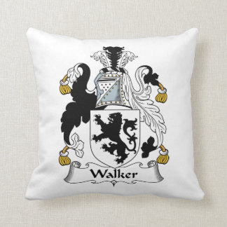 Walker Family Crest Throw Pillow