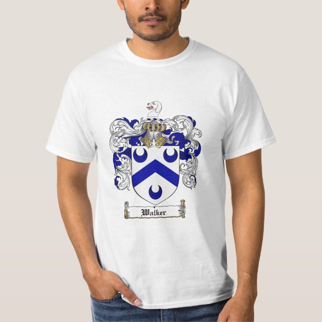 Walker Family Crest - Walker Coat of Arms T-Shirt (Front)