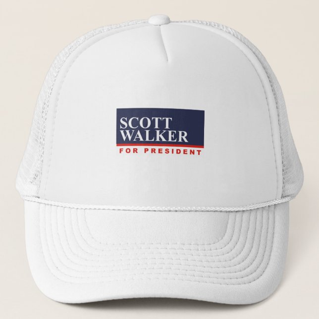WALKER FOR PRESIDENT (Banner) Trucker Hat (Front)