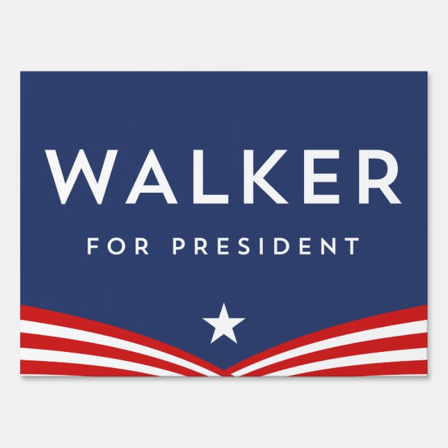 Walker for President Yard Sign (Front)
