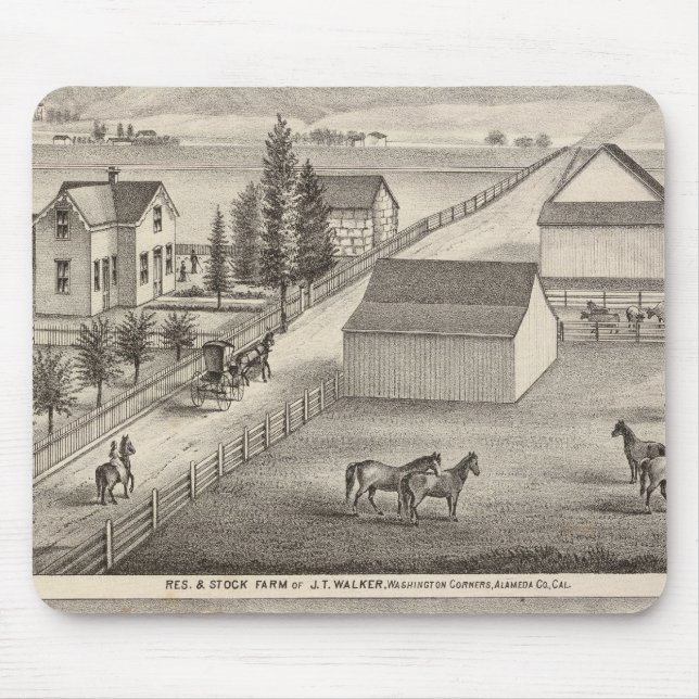 Walker, Knittel residences, farms Mouse Pad (Front)