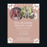 Walker Pet Sitting Business Custom Photo Flyer<br><div class="desc">Walker Pet Sitting Business Custom Photo Flyer</div>