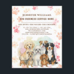 Walker Pet Sitting Business Watercolor Dog Paw Flyer<br><div class="desc">Dog Walker Pet Sitting Business Watercolor Design Minimalist Cute Simple Flyer Watercolor cute pets design, add your full contact information by using the "Edit this design template" boxes on the right hand side of the item, or click the blue "Customize it" button to arrange the text, change the fonts and...</div>
