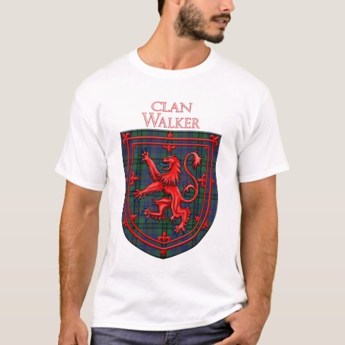 Walker Tartan Scottish Plaid Lion Rampant T_Shirt