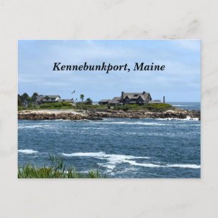 Walkers Point in Kennebunkport Maine Holiday Postcard