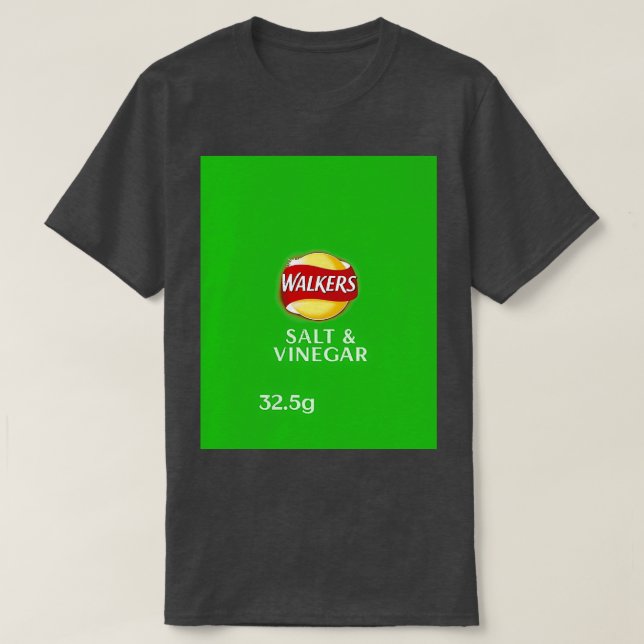 Walkers Salt  Vinegar Crisps design  T-Shirt (Design Front)